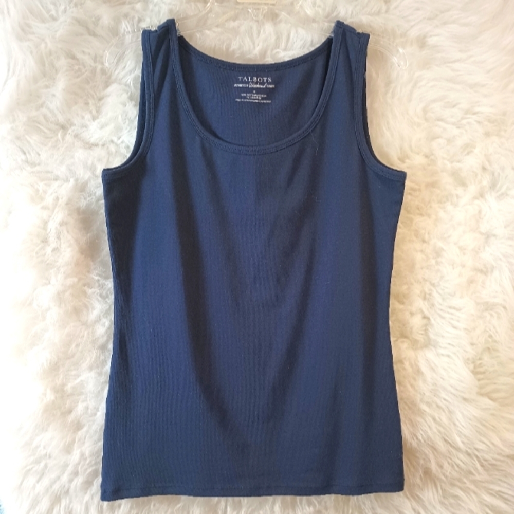 Talbot Stretch Weekend Navy Blue Sleeveless Tank Size S